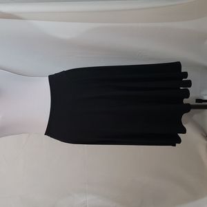 EUC MICHAEL Michael Kors Black Knee Length Pull On Skirt Medium